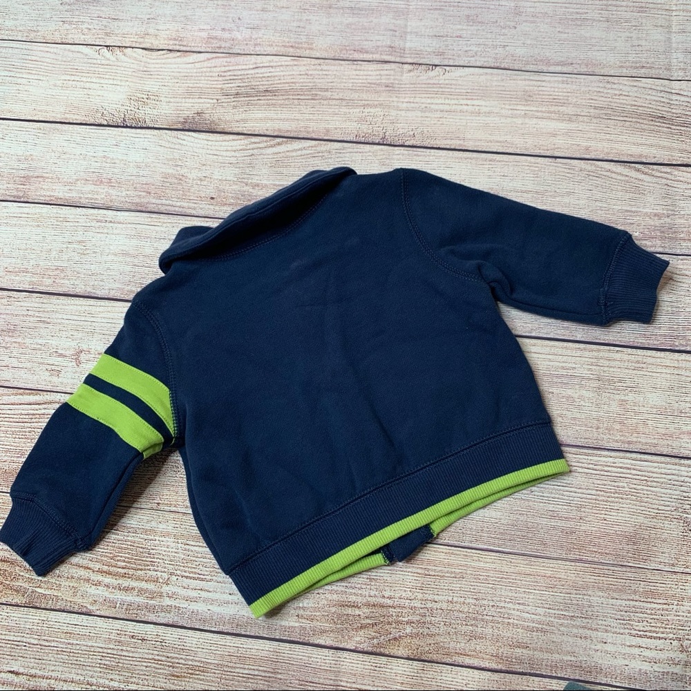 Gymboree navy and lime button sweater NWT - Picture 4 of 5
